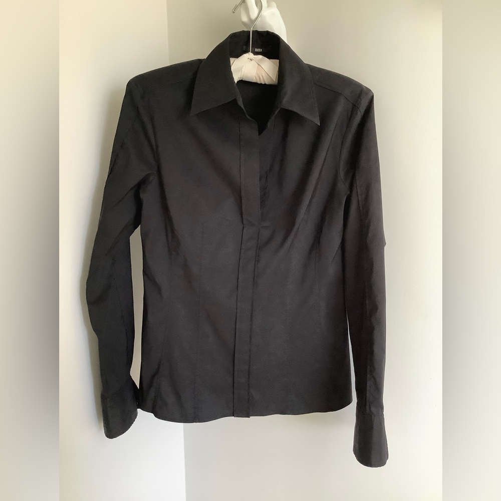 Classic Hugo Boss Black Collared Blouse